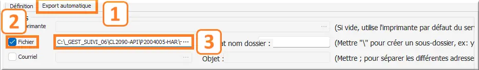 Sélection du mode de sortie